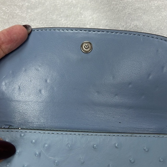 Coach blue ostrich, embossed, Leather Wallet - Picture 4 of 8